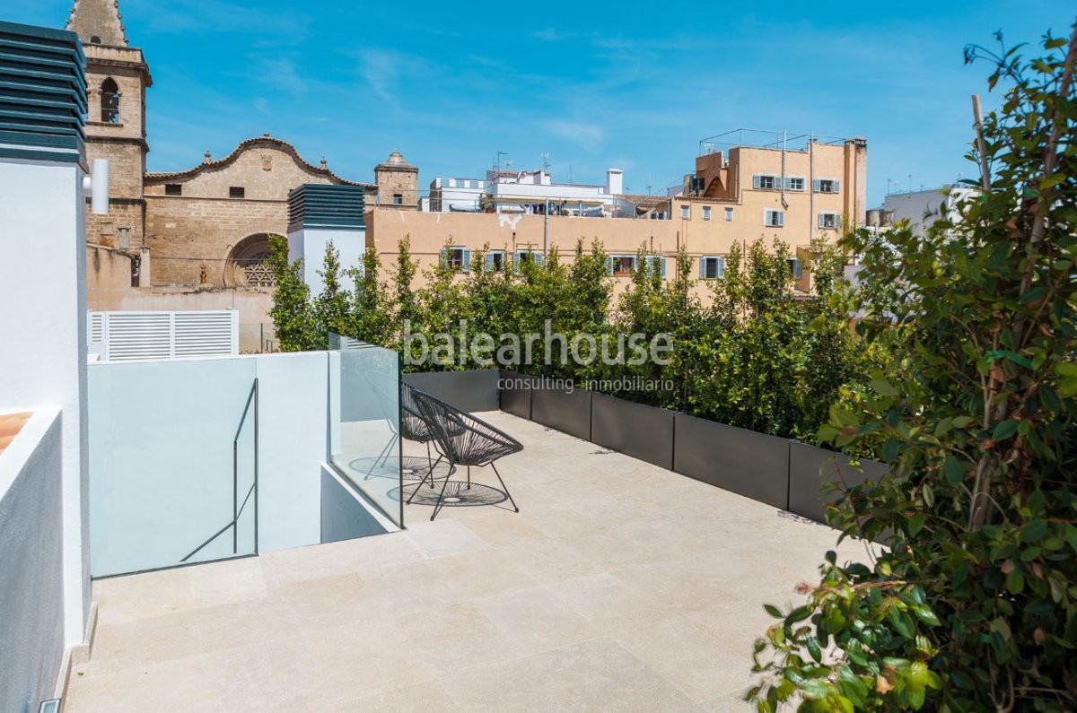 New penthouse with contemporary design in the historic centre of Palma.