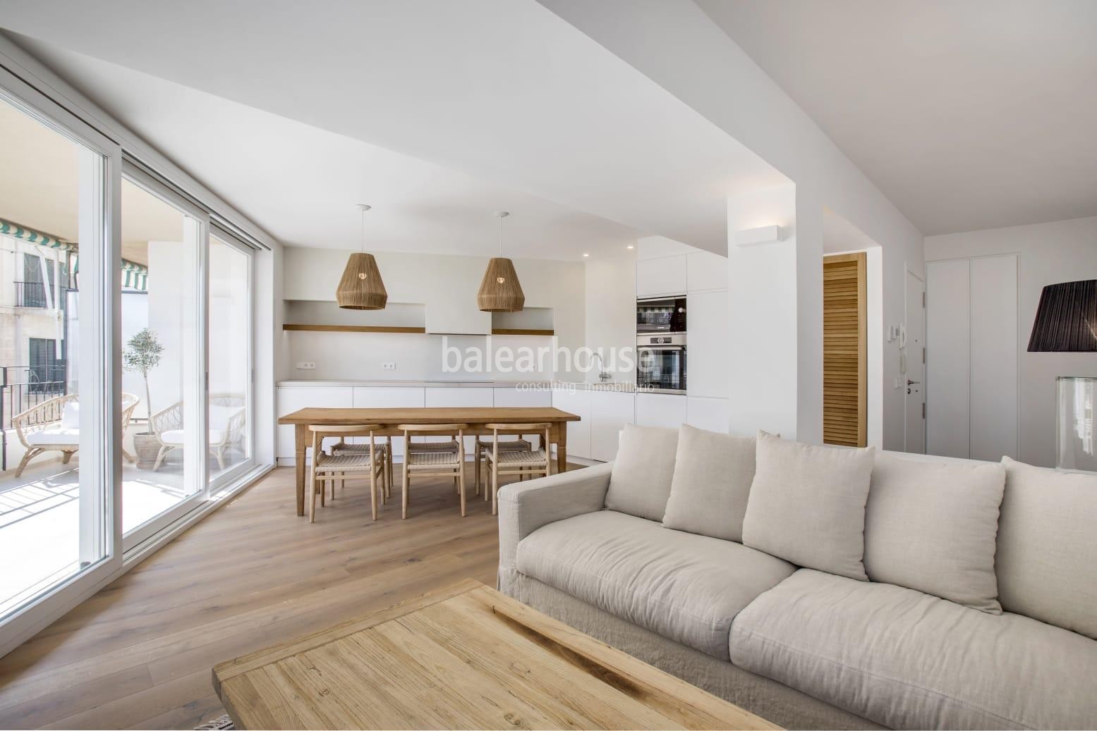 Excellent modern apartment with terrace next to Paseo Mallorca in Palma