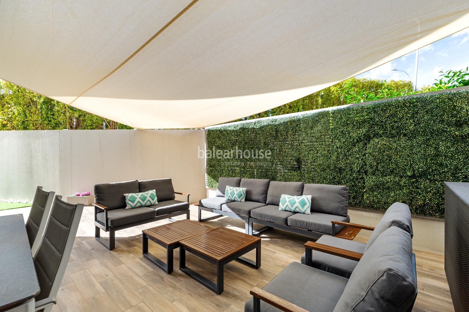 Excellent ground floor with large gardens and private terraces next to the golf course in Palma