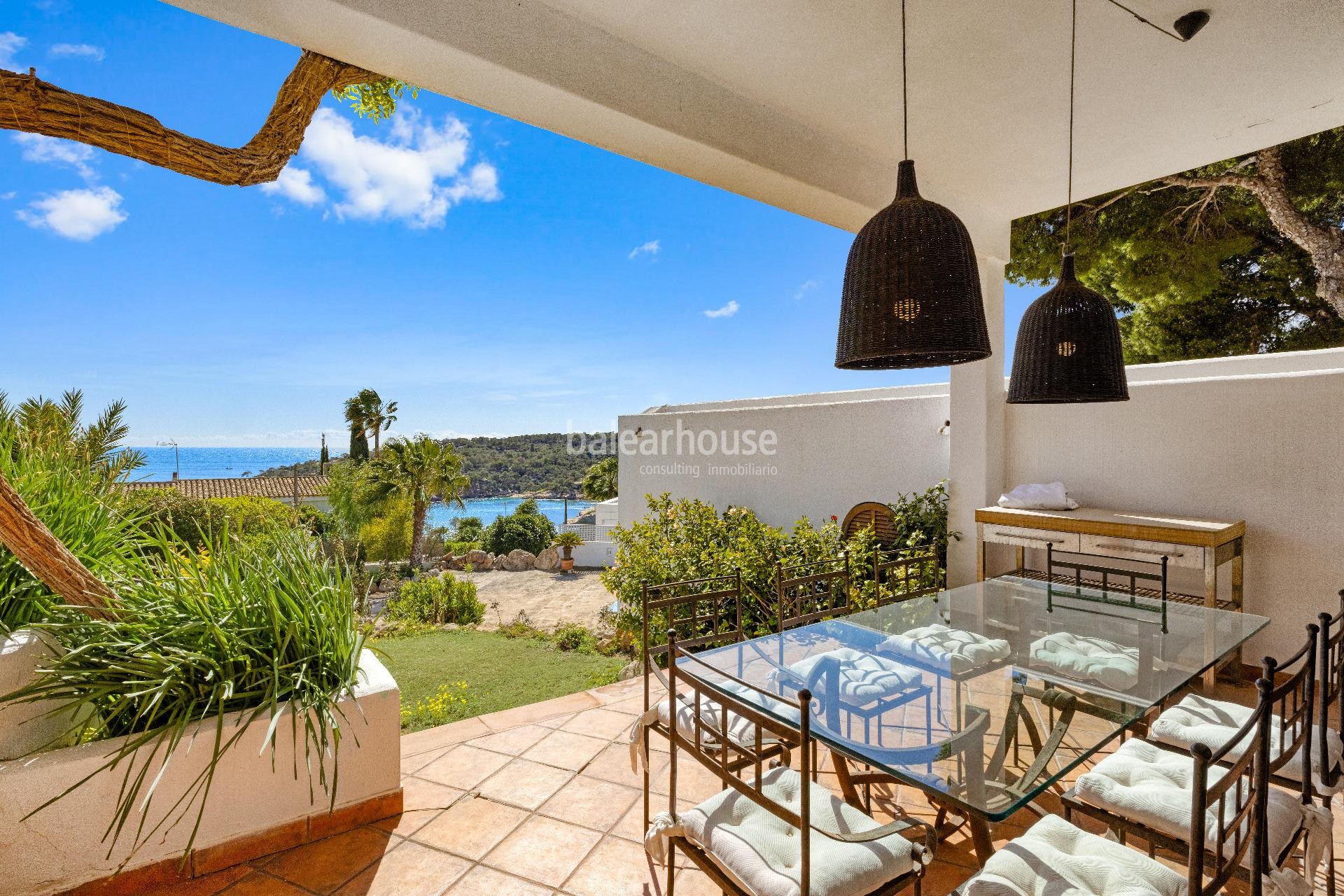 Villa de estilo mediterraneo con preciosas vistas al mar en Sol de Mallorca