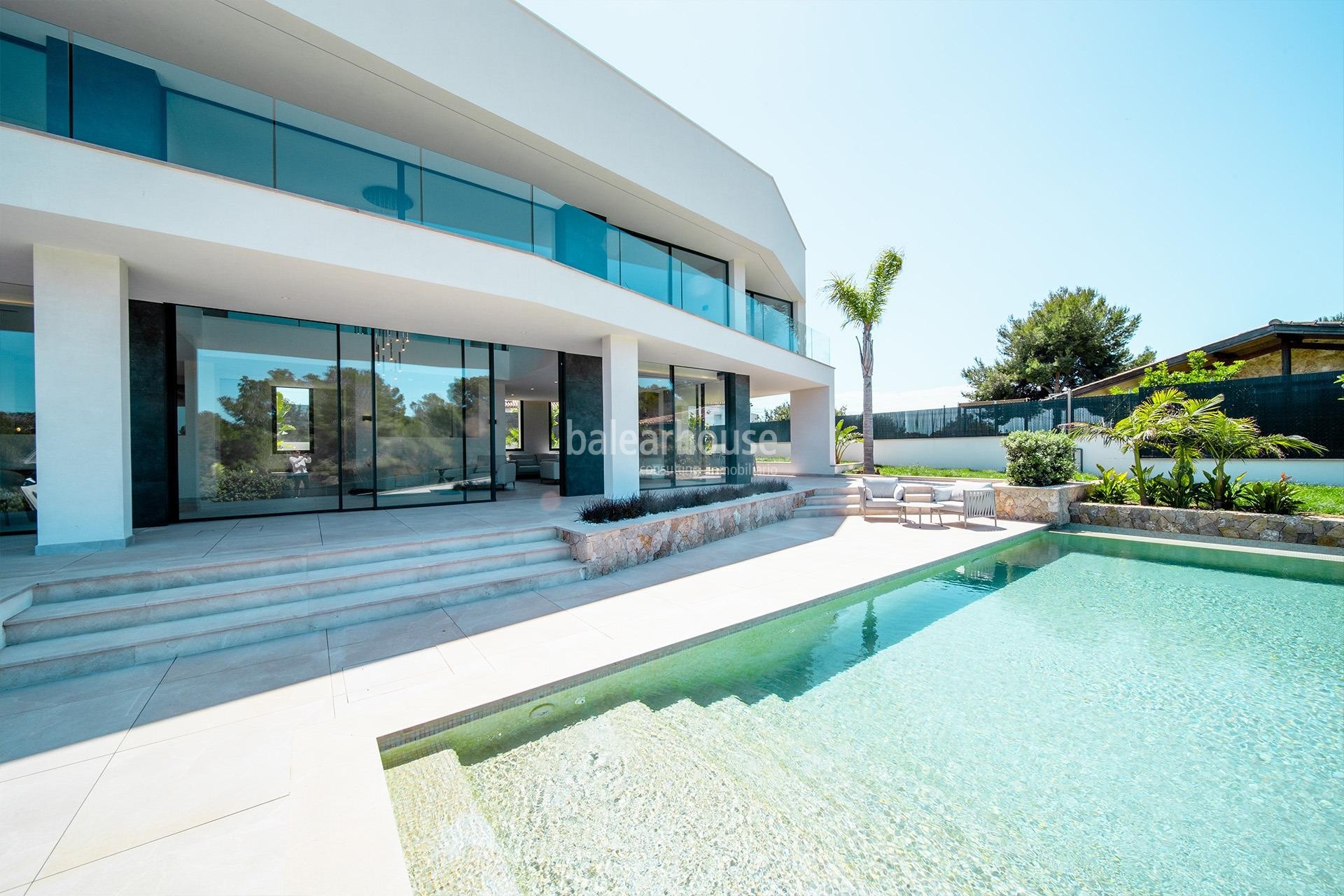 Gran villa de diseño moderno y altas calidades a escasa distancia de la playa en Cala Vinyes