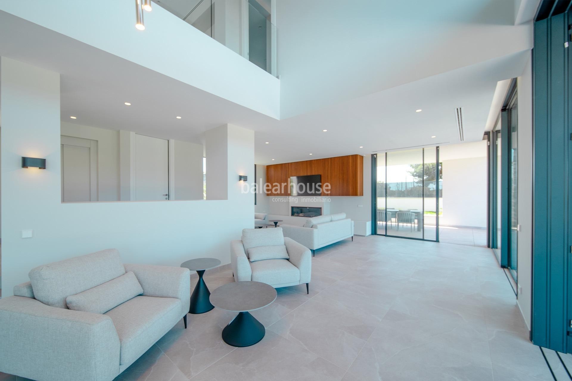 Large modern design villa with high qualities at a short distance from the beach in Cala Vinyes