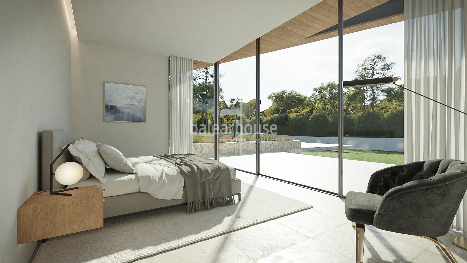 Large Moderna new build villa with garden and pool near the golf and sea in Santa Ponsa