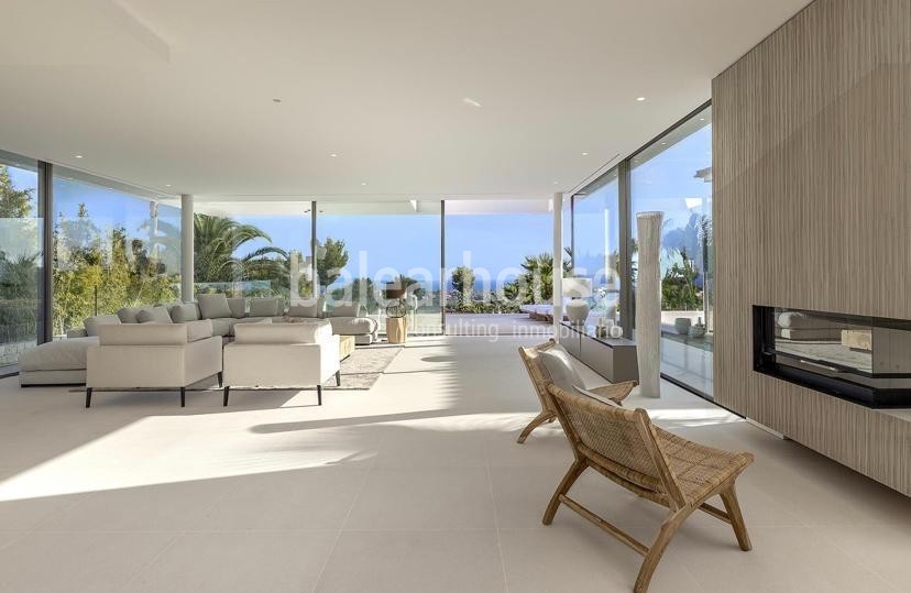 Spektakuläre moderne Designvilla mit hoher Qualität und wunderschönem Meerblick in Bendinat