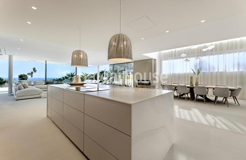 Spektakuläre moderne Designvilla mit hoher Qualität und wunderschönem Meerblick in Bendinat