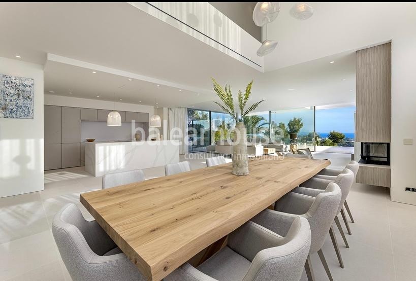 Spectacular contemporary design villa with high qualities and beautiful sea views in Bendinat
