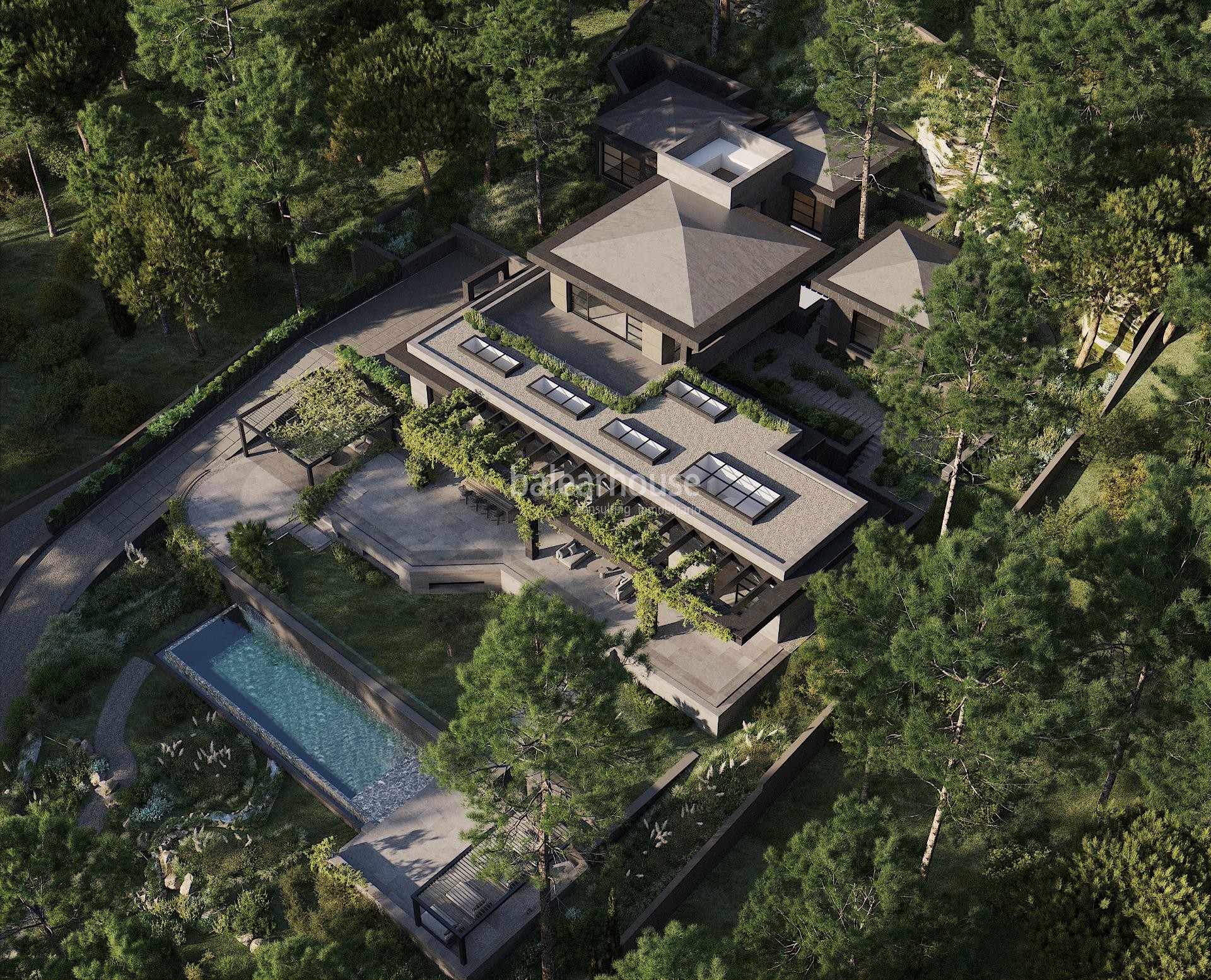 Atemberaubende Moderna Villa mit Terrassen und unverbaubarem Bergblick in Santa Ponsa