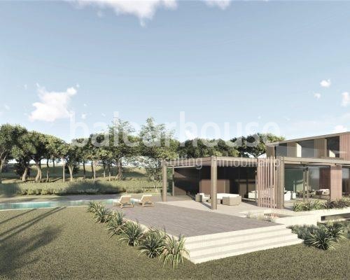 Magnificent plot of land in Sol de Mallorca with project and license for an impressive contemporary
