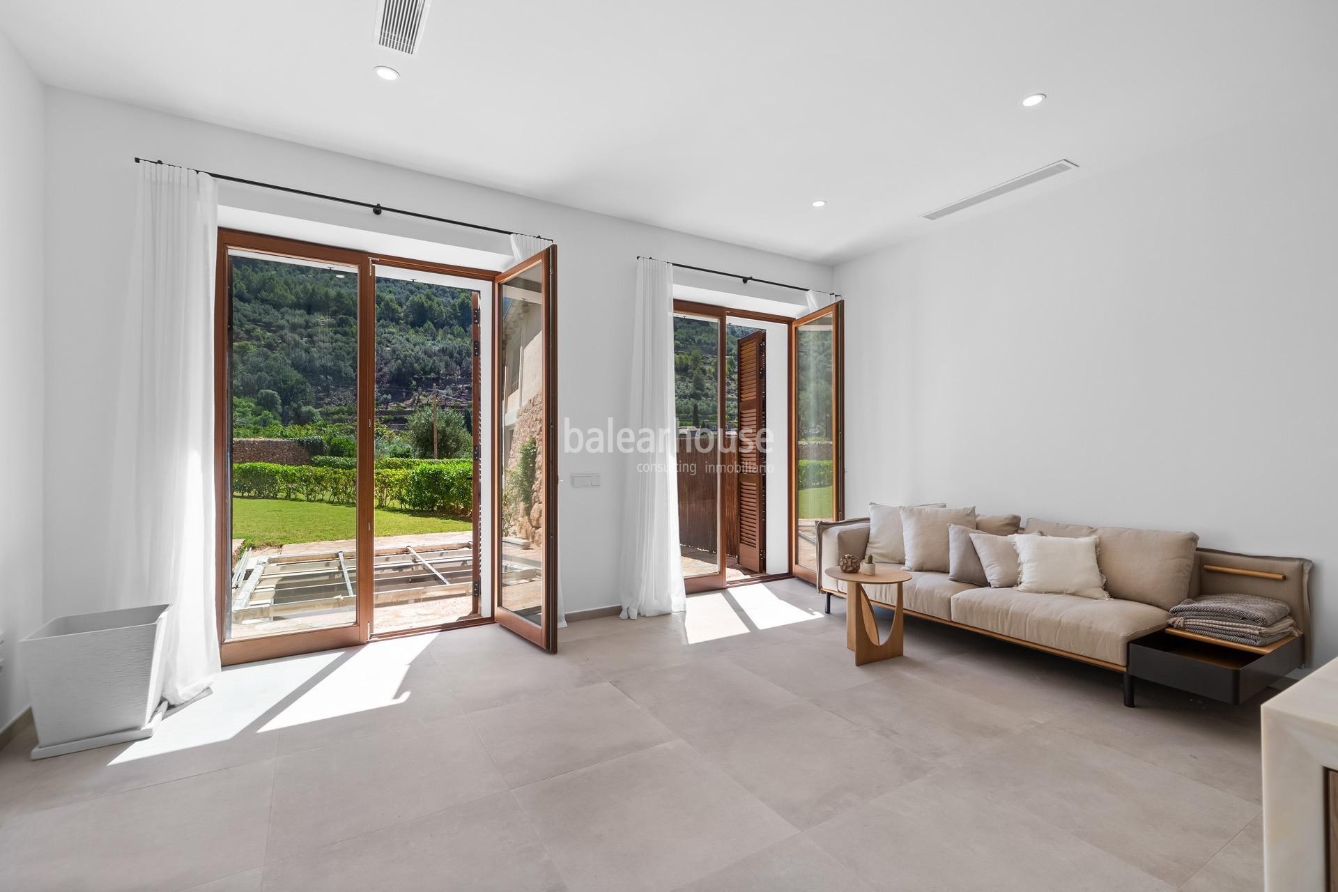 Magnificent views over the Tramuntana in this fabulous new build villa in Fornalutx