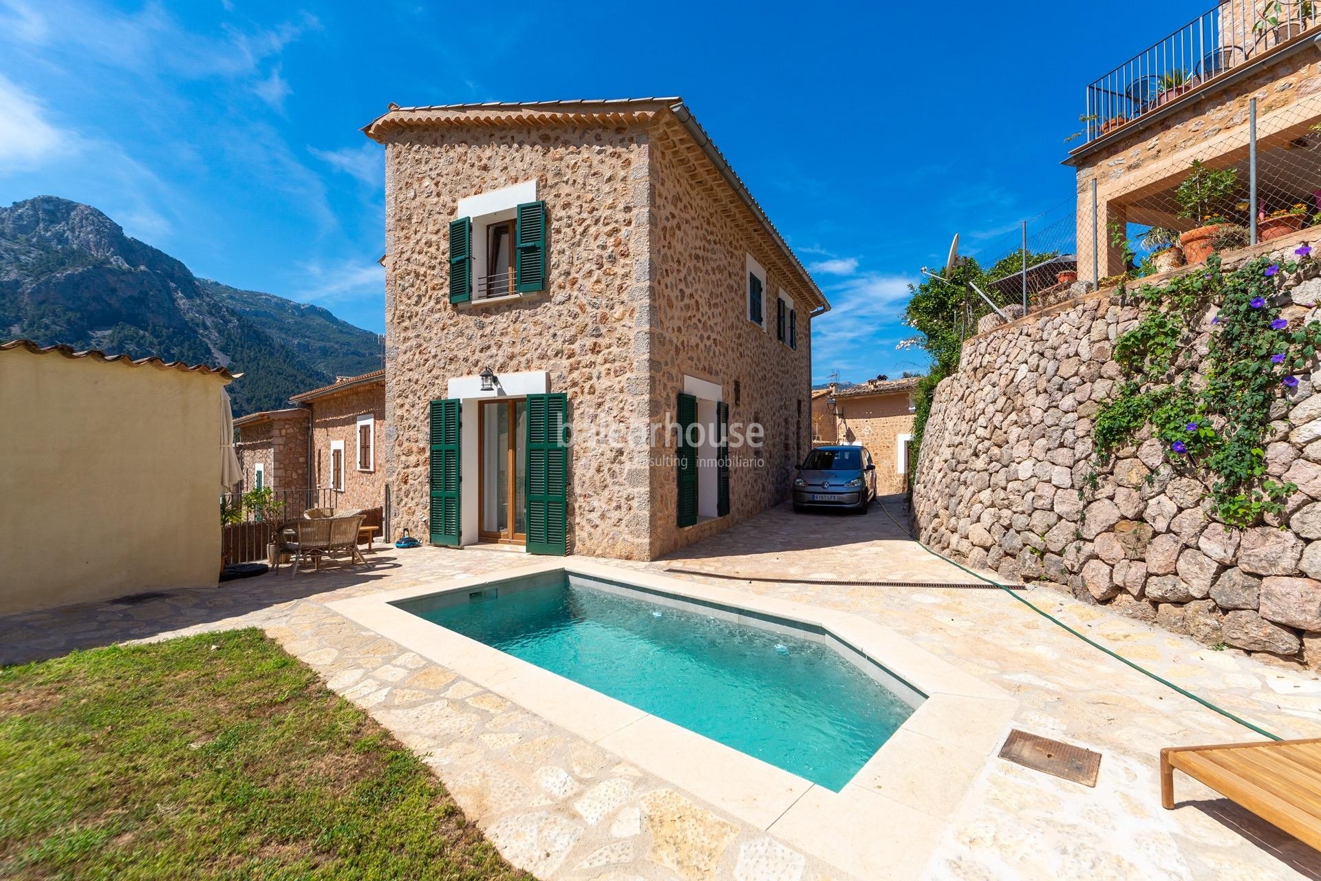 Fantastic new villa in Fornalutx with pool and stunning views of the Tramuntana