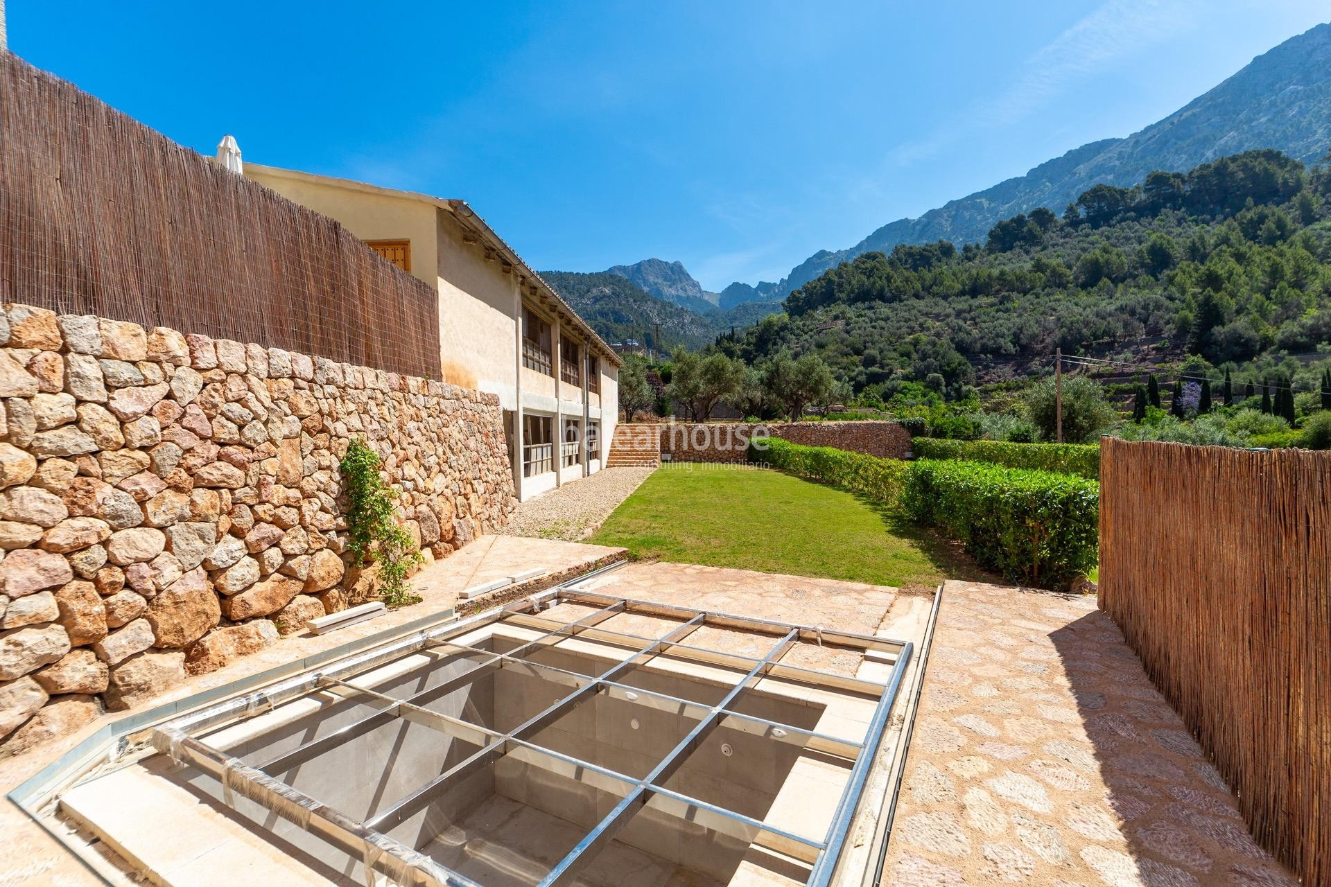 Fantástica villa nueva en Fornalutx con piscina e impresionantes vistas a la Tramuntana