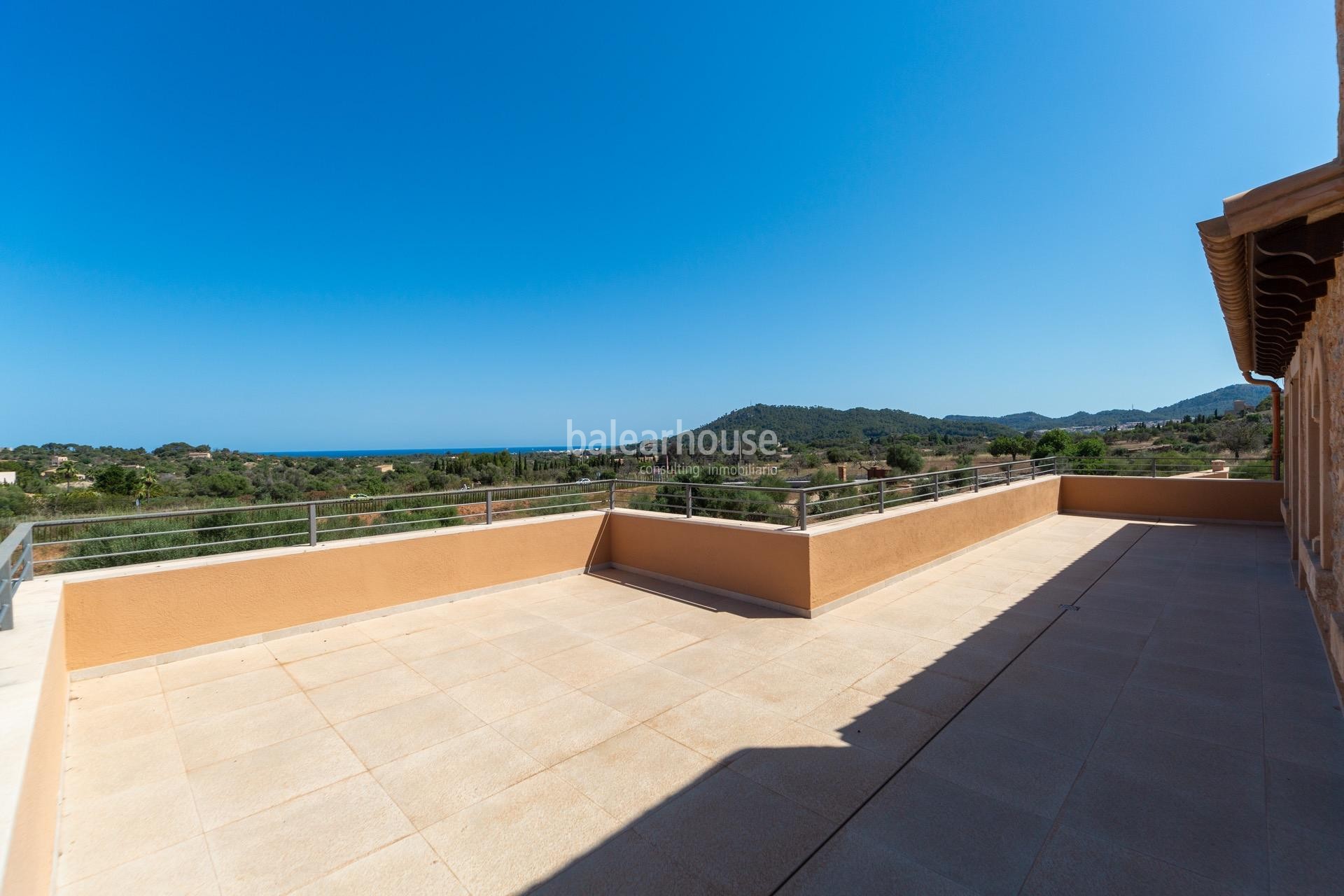 Beautiful newly built finca next to the golf course full of light, comfort and close to beaches
