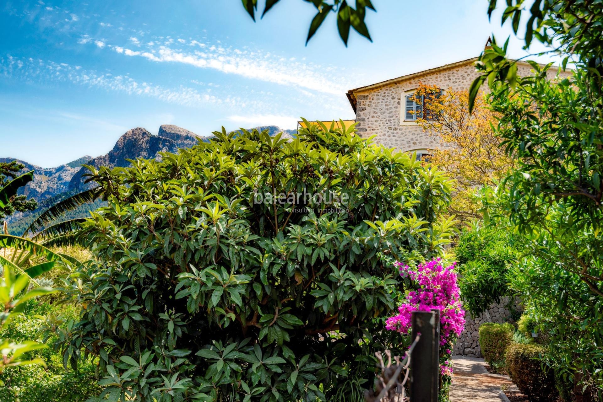 Impresionante casa tradicional en Sóller con magníficas vistas a la Tramuntana y licencia turística