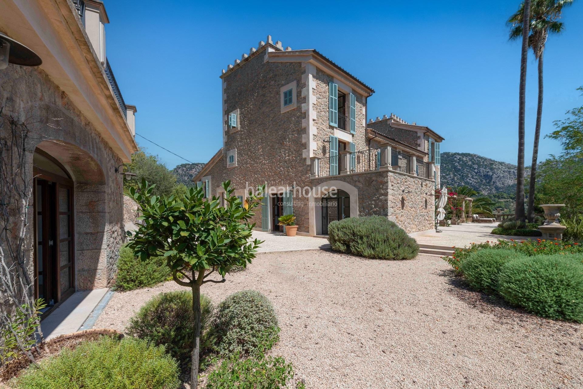 Spektakulär renovierte historische Finca in Valldemossa und einzigartiger Blick auf die Tramuntana