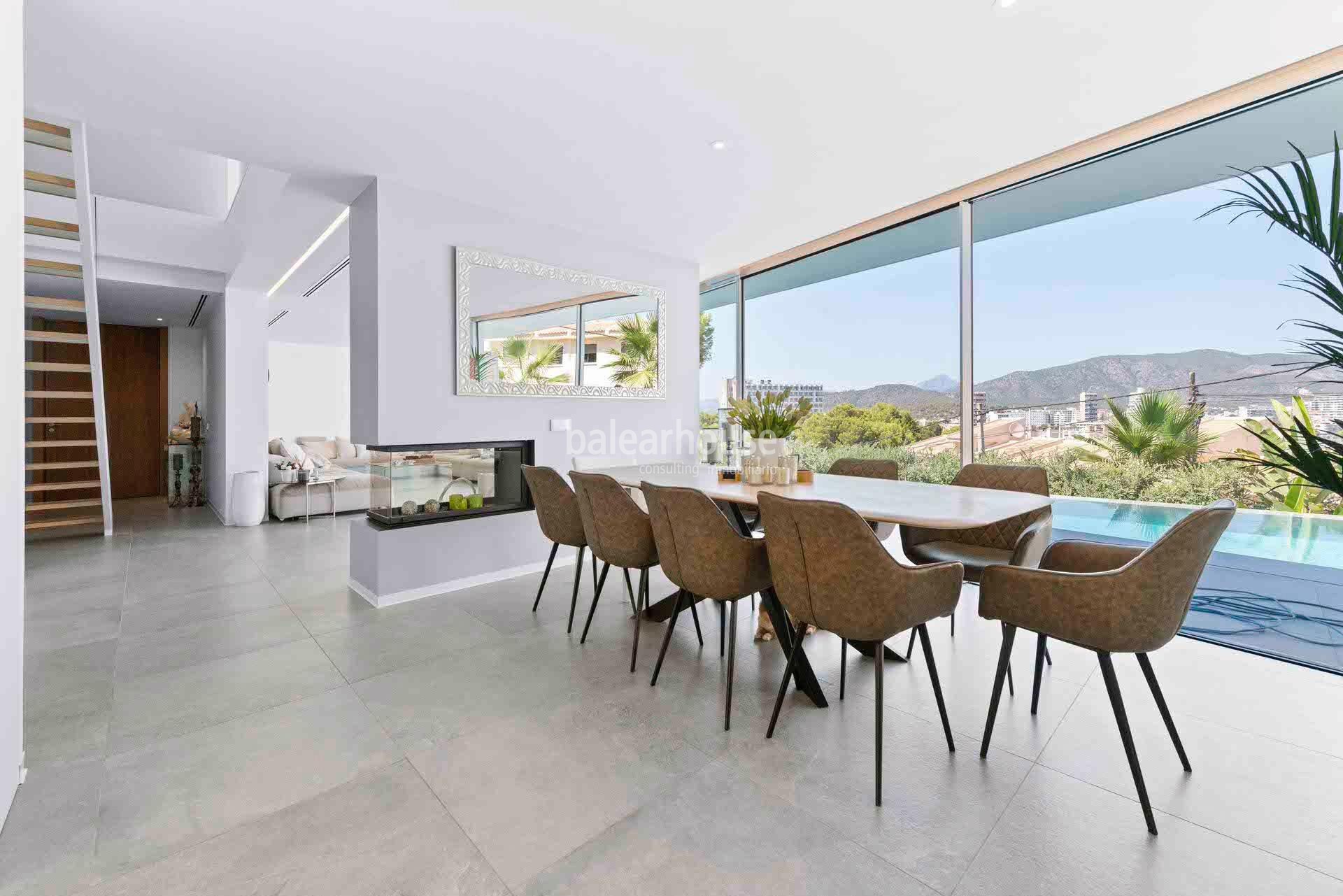 Splendida modern design villa with high qualities at a short distance from the beach in Cala Vinyes