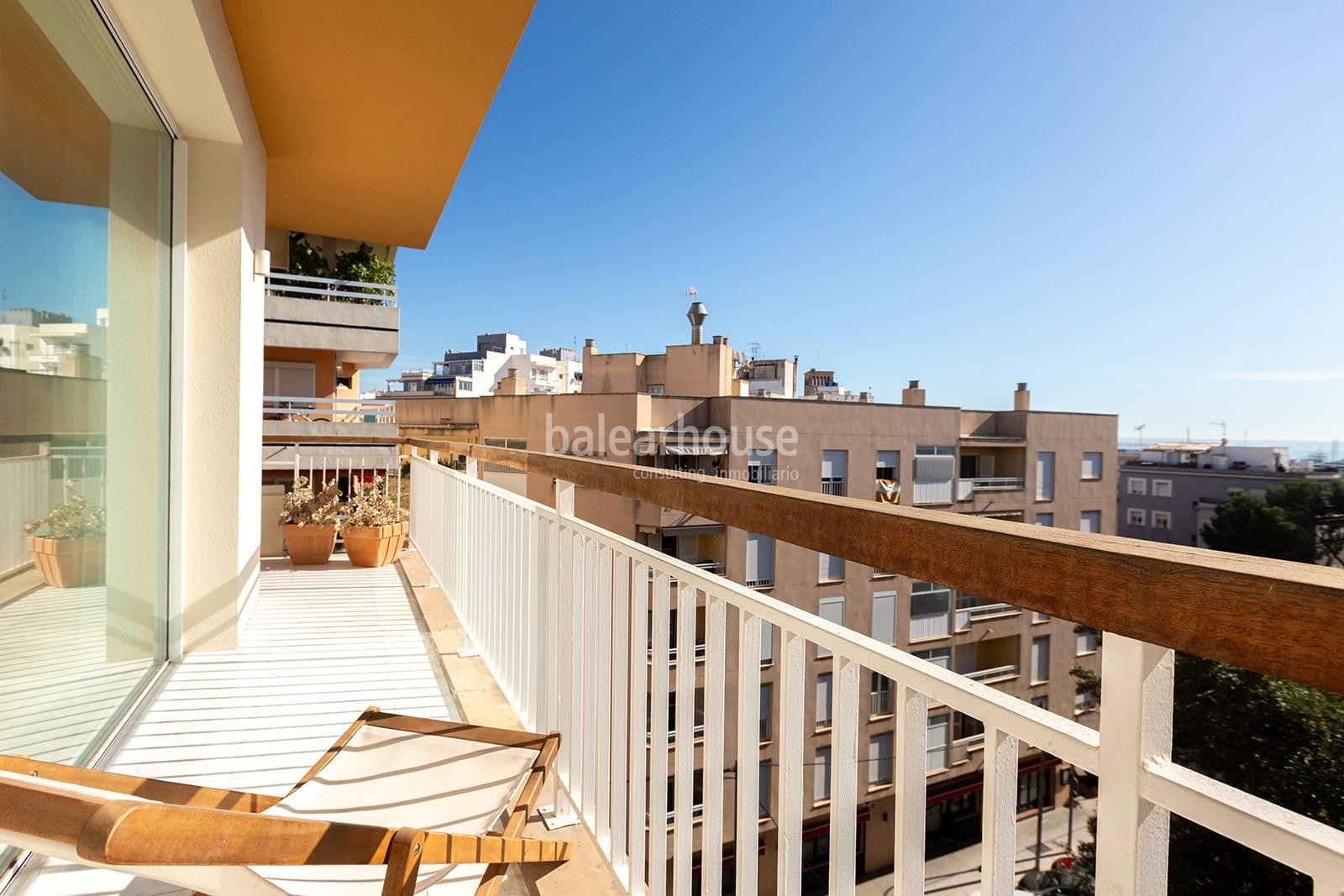 Large refurbished flat with high qualities and sea views next to the Tennis Club de Palma