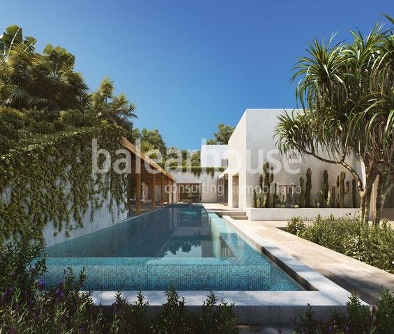 Prächtige, neu gebaute Villa in Cala Vinyes mit einem effizienten Design und großen Außenbereichen.