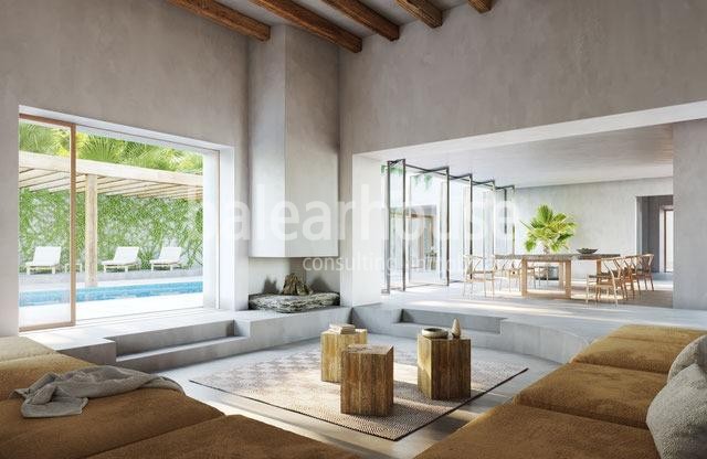 Magnificent newly built villa in Cala Vinyes with an efficient design and large outdoor spaces.