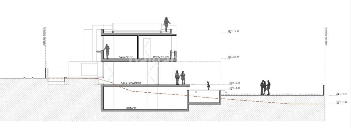 Plot in Nova Santa Ponsa with project and licence for an innovative villa with partial sea view