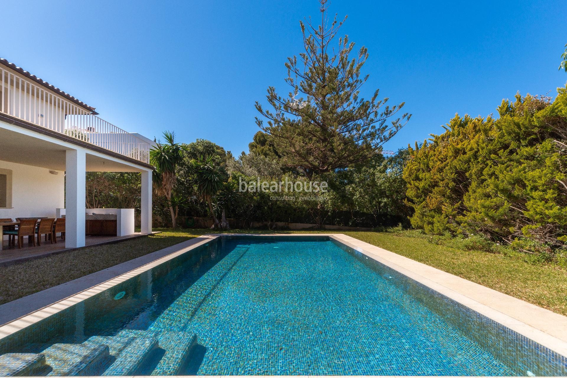 Villa im mediterranen Stil mit Meerblick ideal für Familien in Costa den Blanes