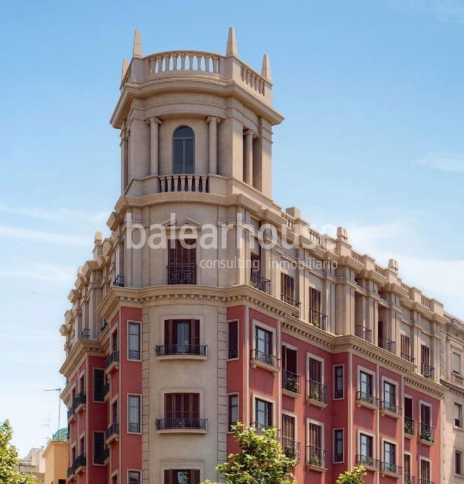 Excelente inversión: elegante edificio restaurado de viviendas en el centro de Palma y cerca del mar