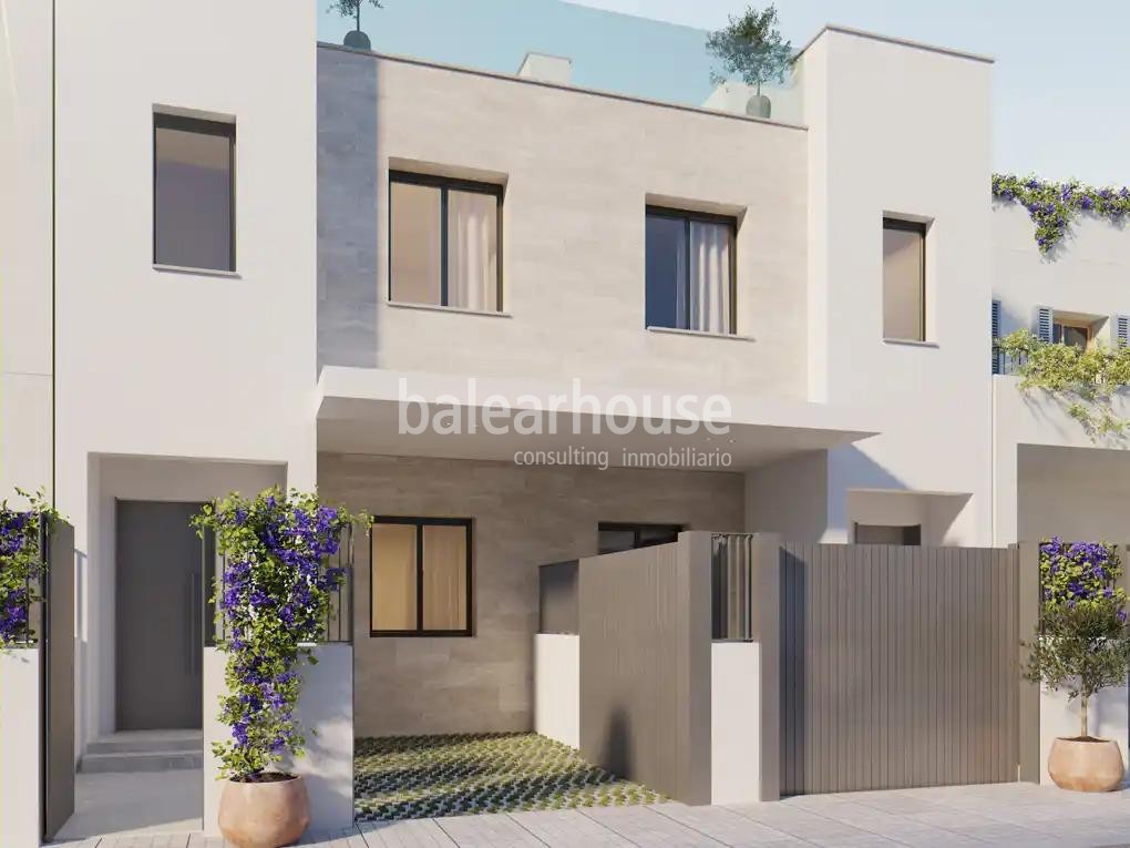 Excellent new house near Palma with modern interiors and exteriors with terrace and pool.