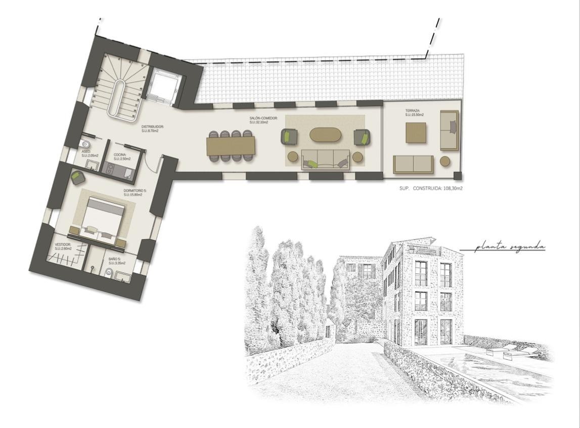 Fantastisches Projekt einer großen Finca in Sóller mit spektakulärem Blick auf das Tramuntana-Gebirg