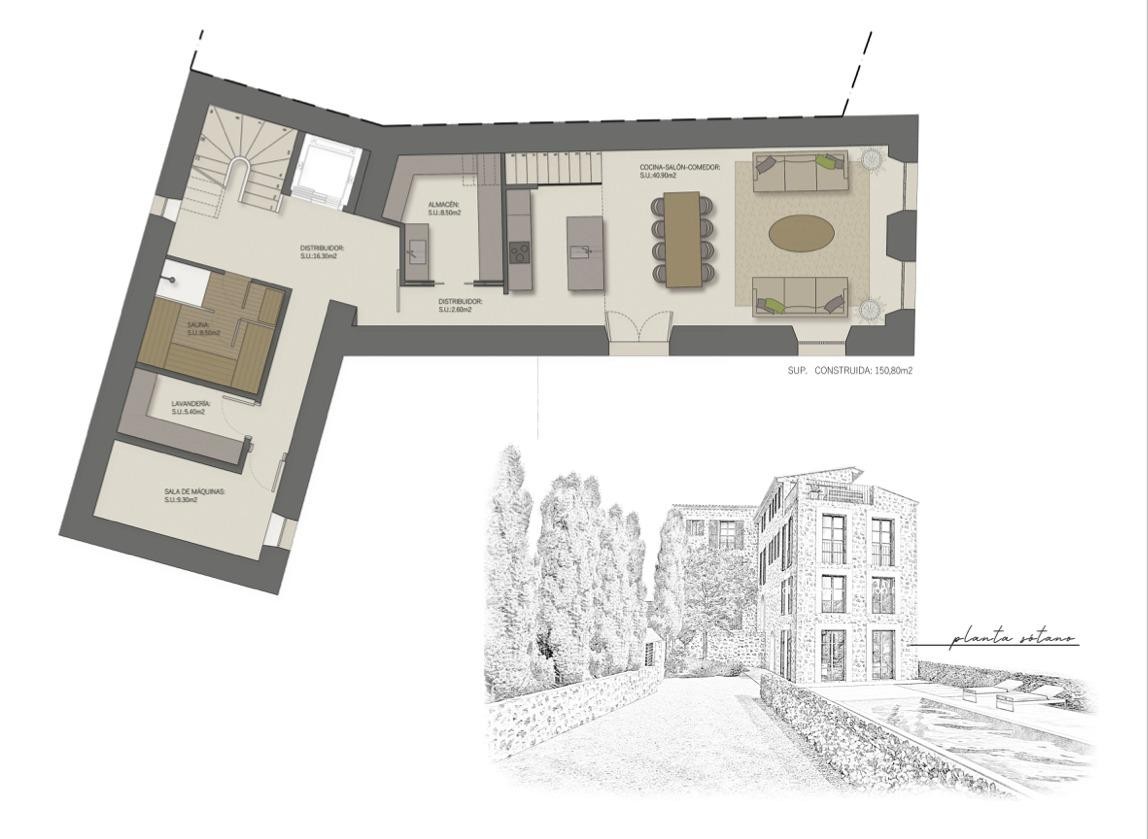 Fantastisches Projekt einer großen Finca in Sóller mit spektakulärem Blick auf das Tramuntana-Gebirg