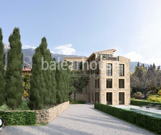 Fantastic project of a large finca in Sóller with spectacular views of the Tramuntana Mountains