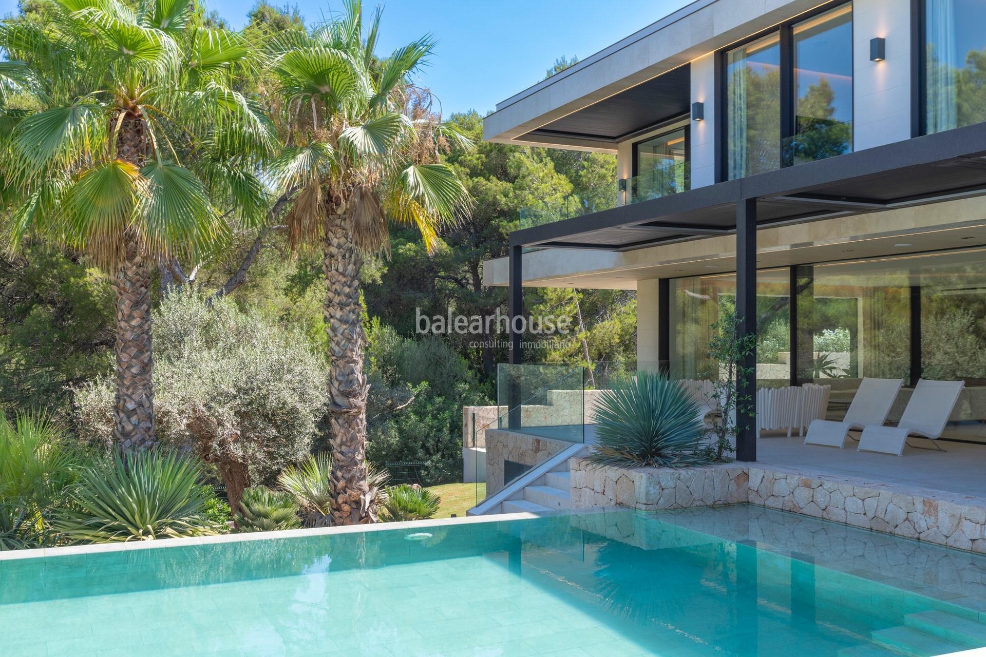 Atemberaubende Moderna Villa mit Swimmingpools, Garten und Terrassen in Nova Santa Ponsa