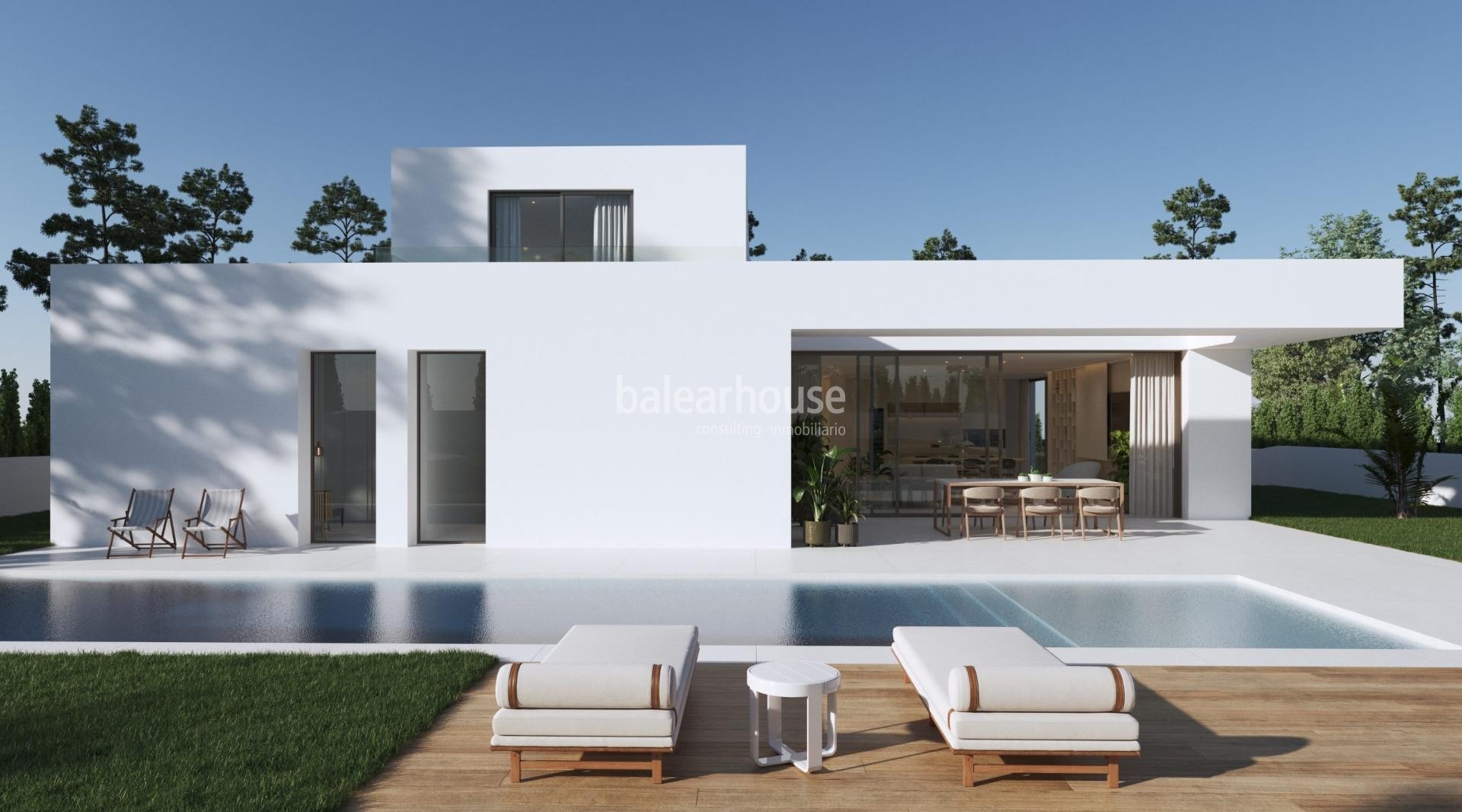 Moderna new build villa with unobstructed views large outdoor spaces in Santa Ponsa