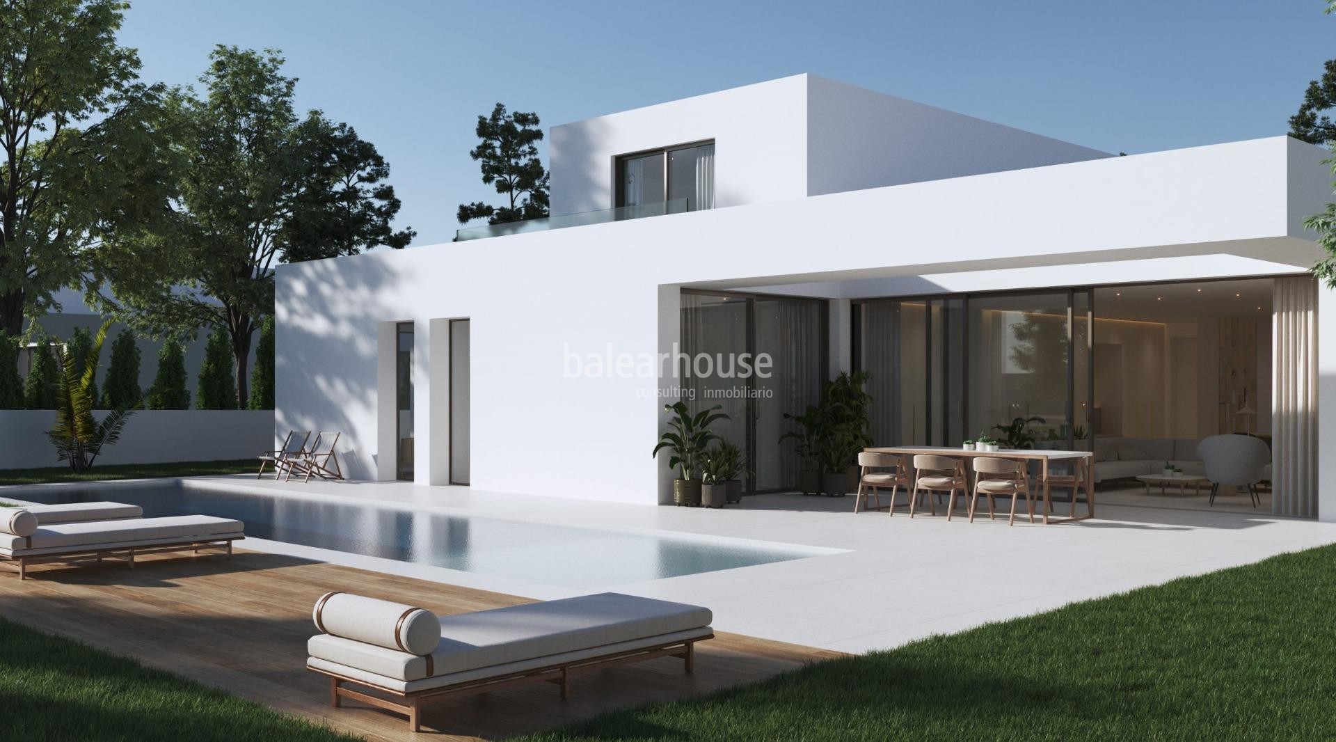 Moderna new build villa with unobstructed views large outdoor spaces in Santa Ponsa