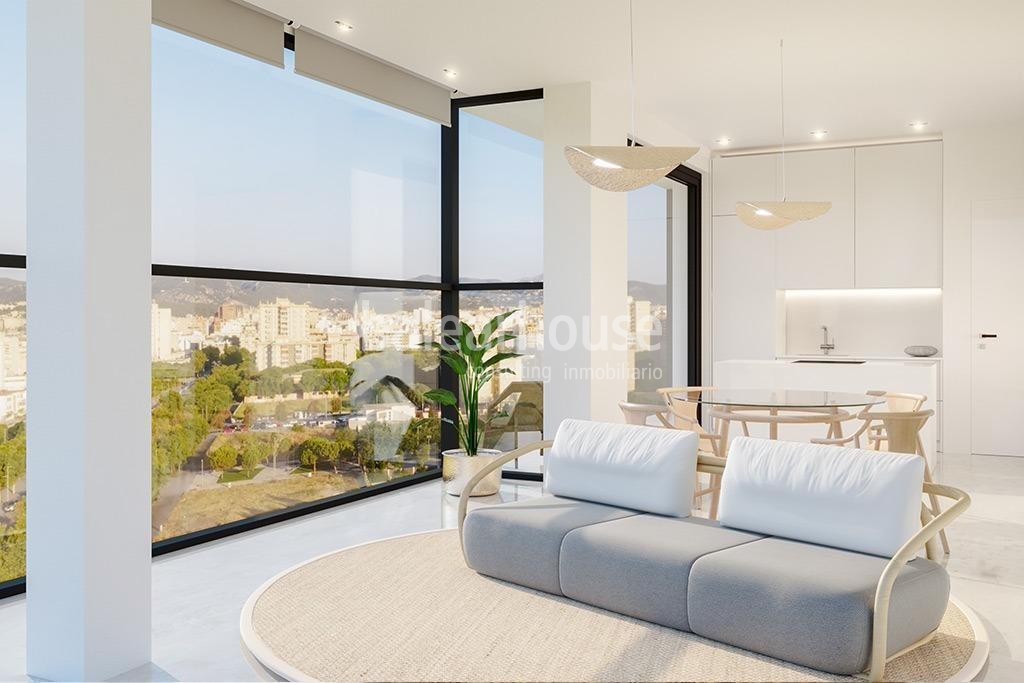 Excellent apartment in a contemporary luxury complex with pool and sea views in Palma