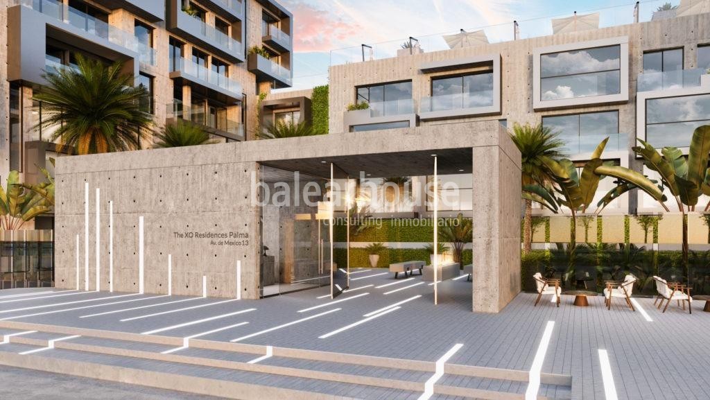 Ausgezeichnete Wohnung in einer modernen Luxusanlage mit Pool und Meerblick in Palma