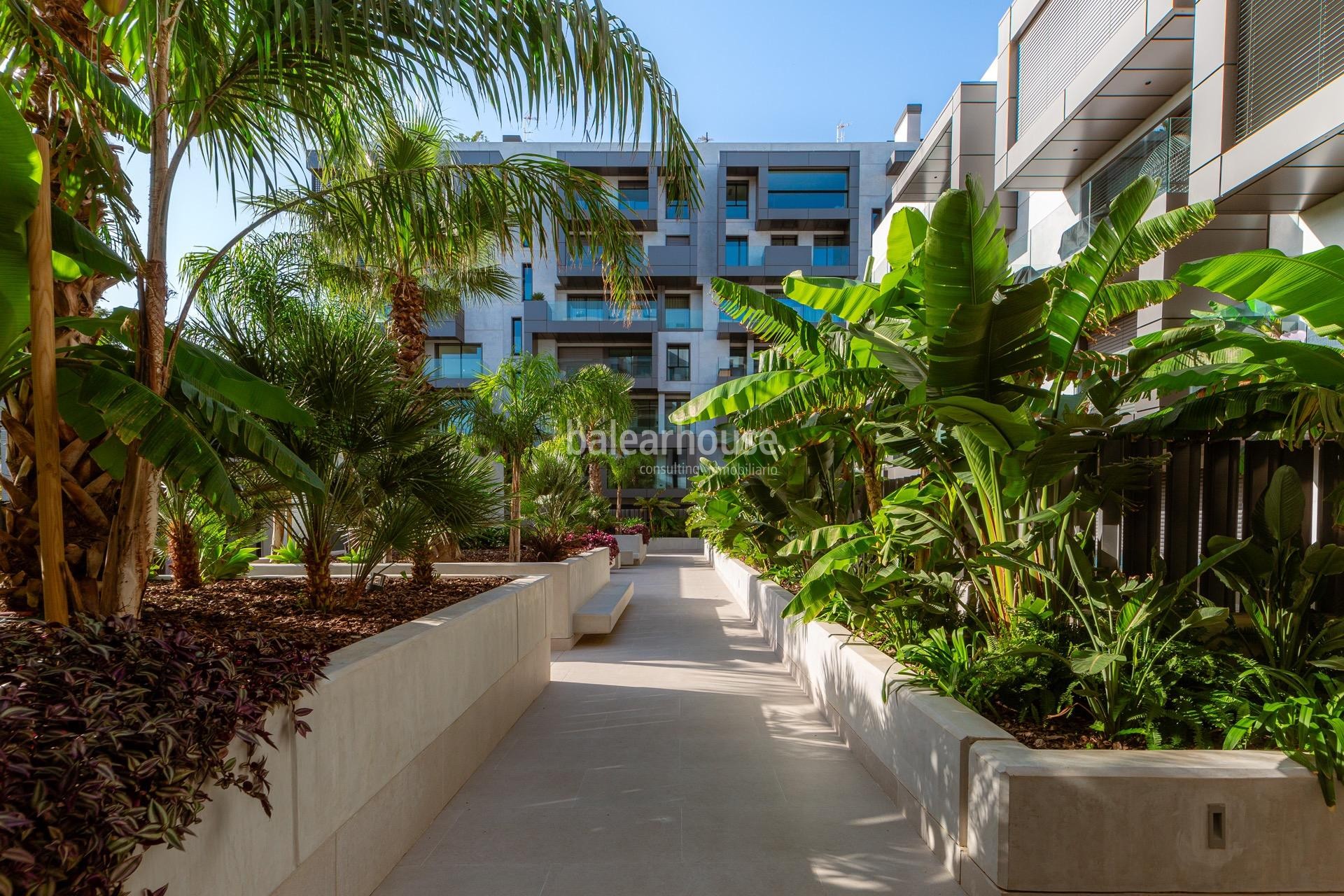 Excelente piso en un contemporáneo complejo de lujo con piscina y vistas al mar en Palma