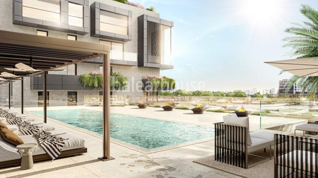 Magníficas viviendas de diseño contemporáneo junto al Portixol con piscina, solarium y gimnasio