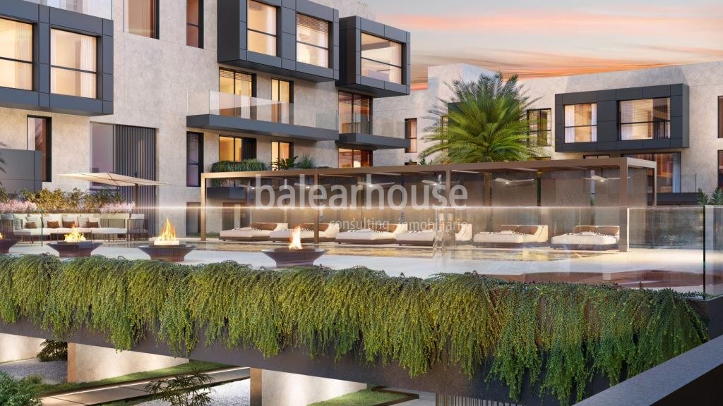 Magnificent contemporary design homes next to Portixol with swimming pool, solarium and gym