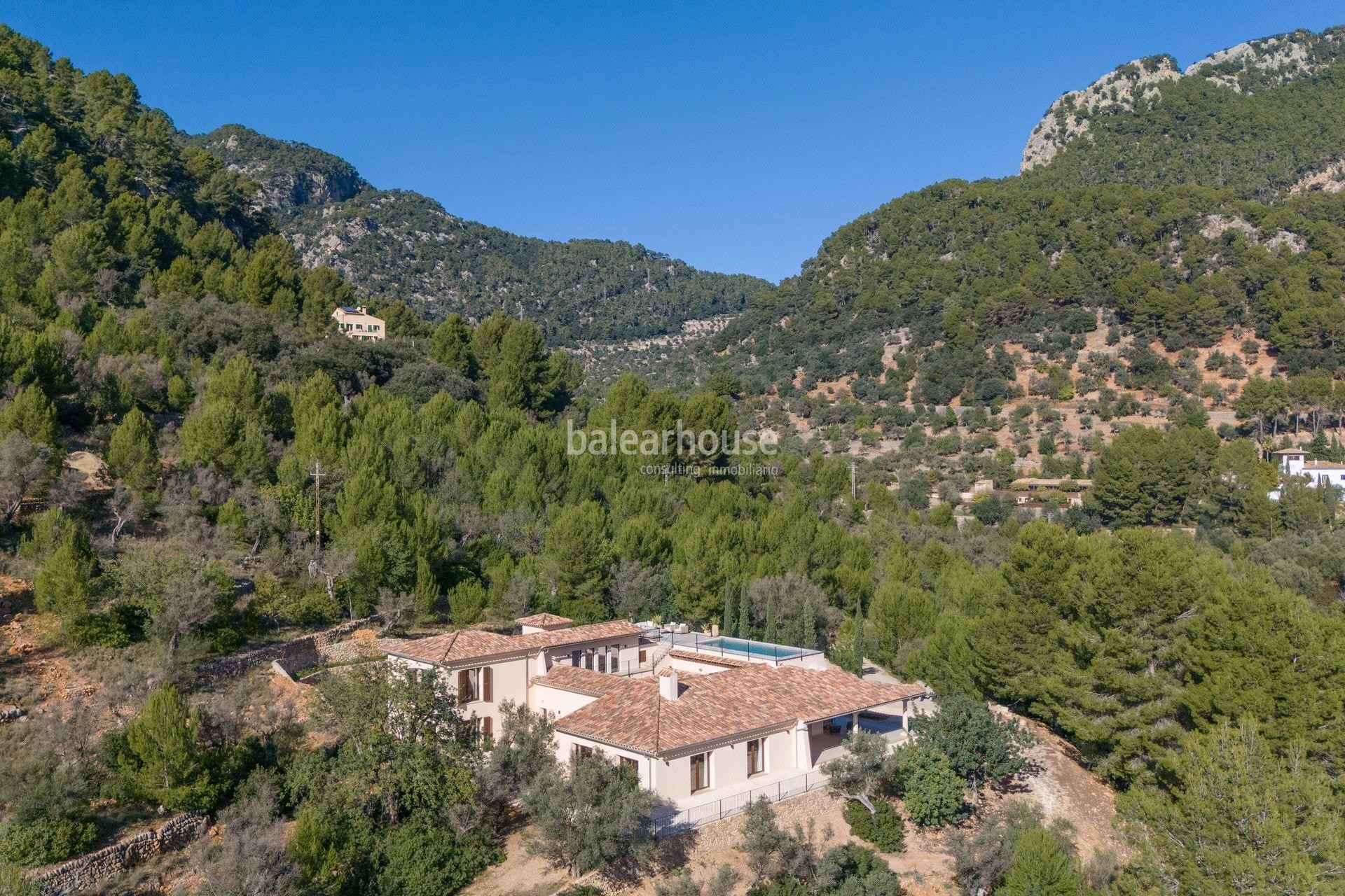 Espectacular finca nueva a estrenar con vistas al paisaje único de la sierra de Tramuntana