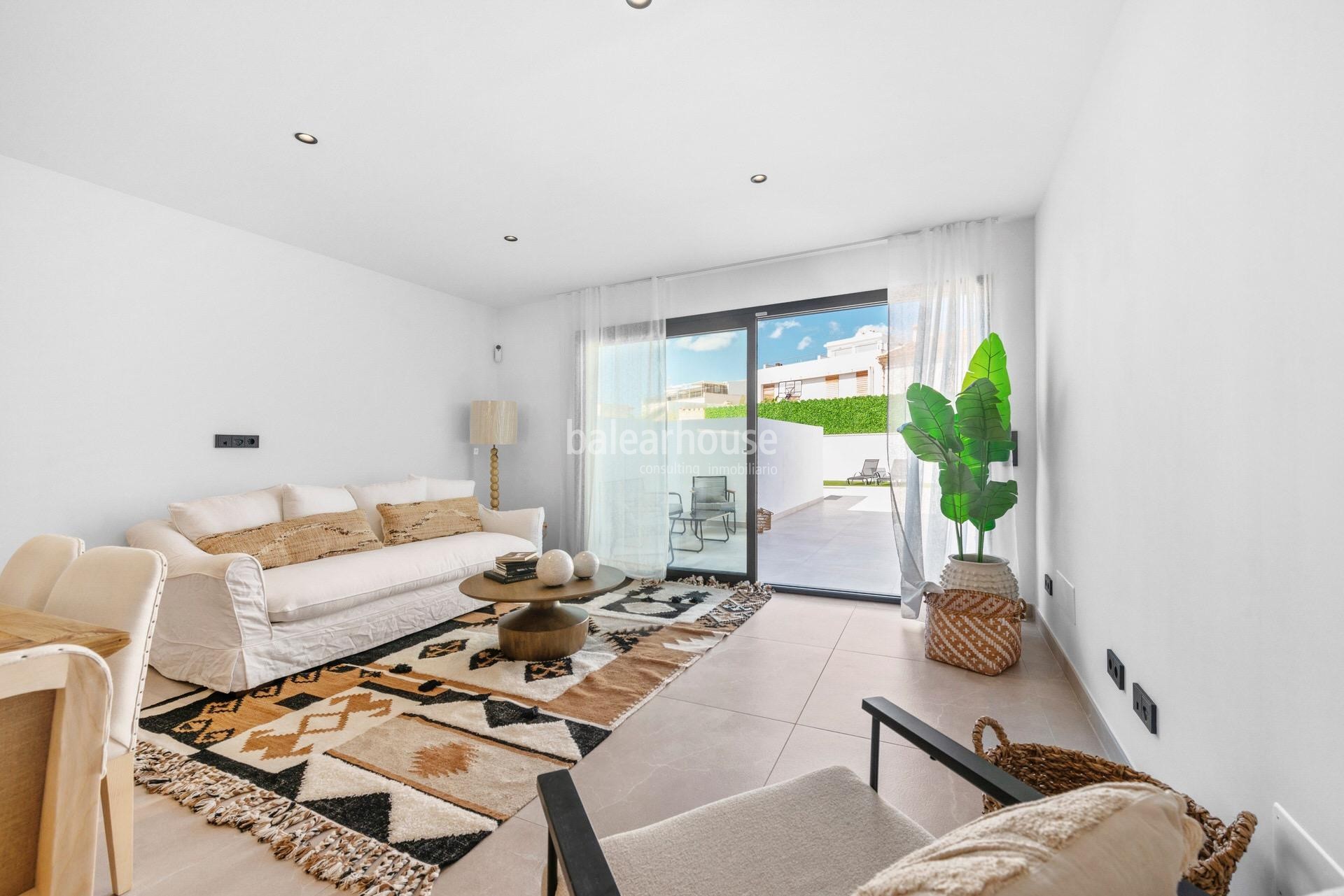 Excellent new house near Palma with modern interiors and exteriors with terrace and pool.