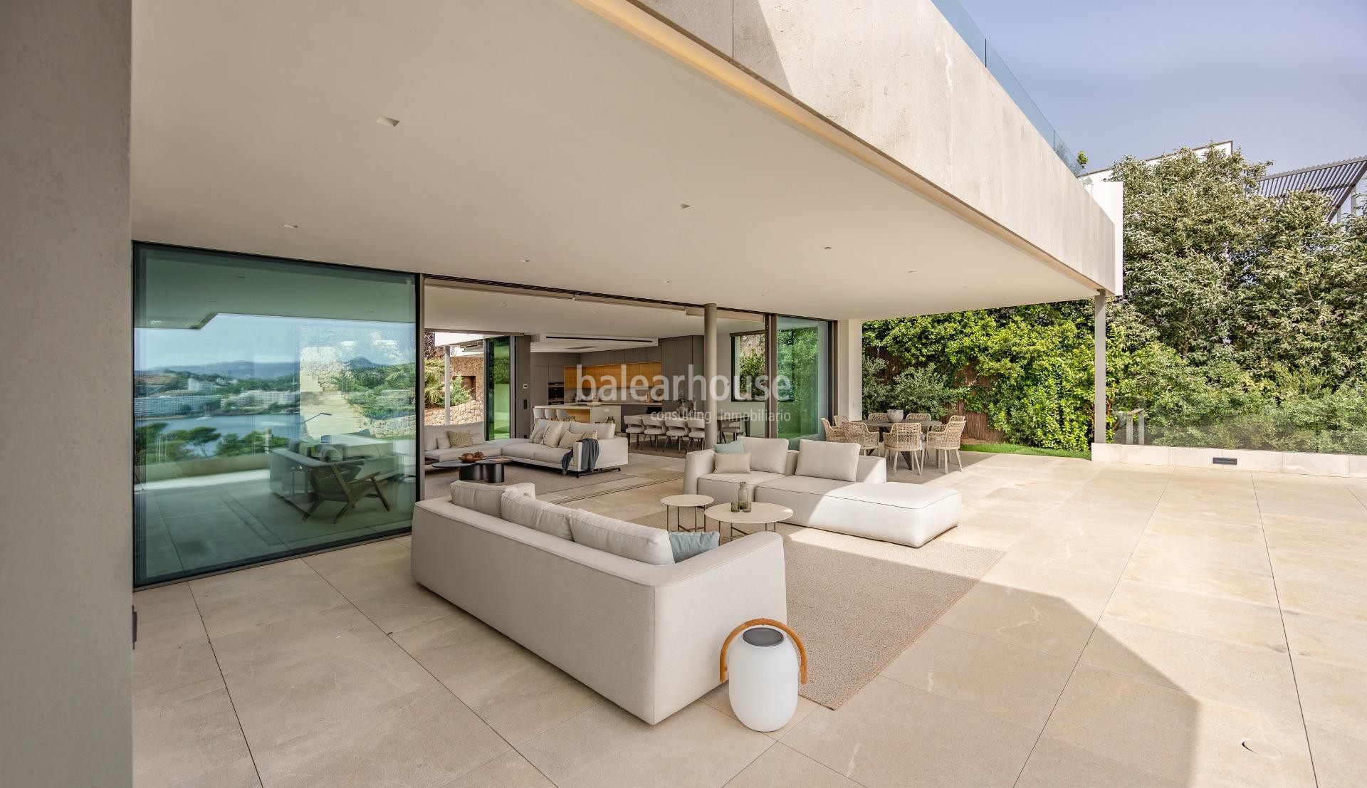 Excepcional villa de obra nueva con un diseño excepcional y fabulosas vistas al mar en Santa Ponsa