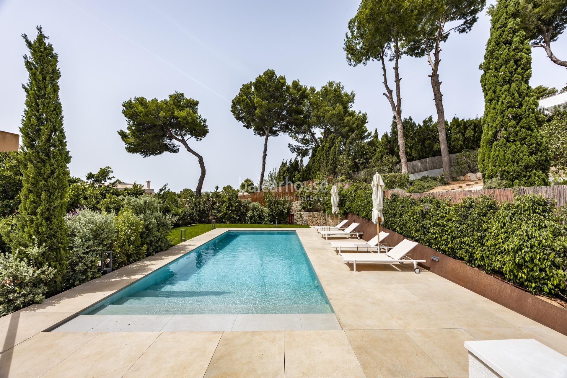 Excepcional villa de obra nueva con un diseño excepcional y fabulosas vistas al mar en Santa Ponsa