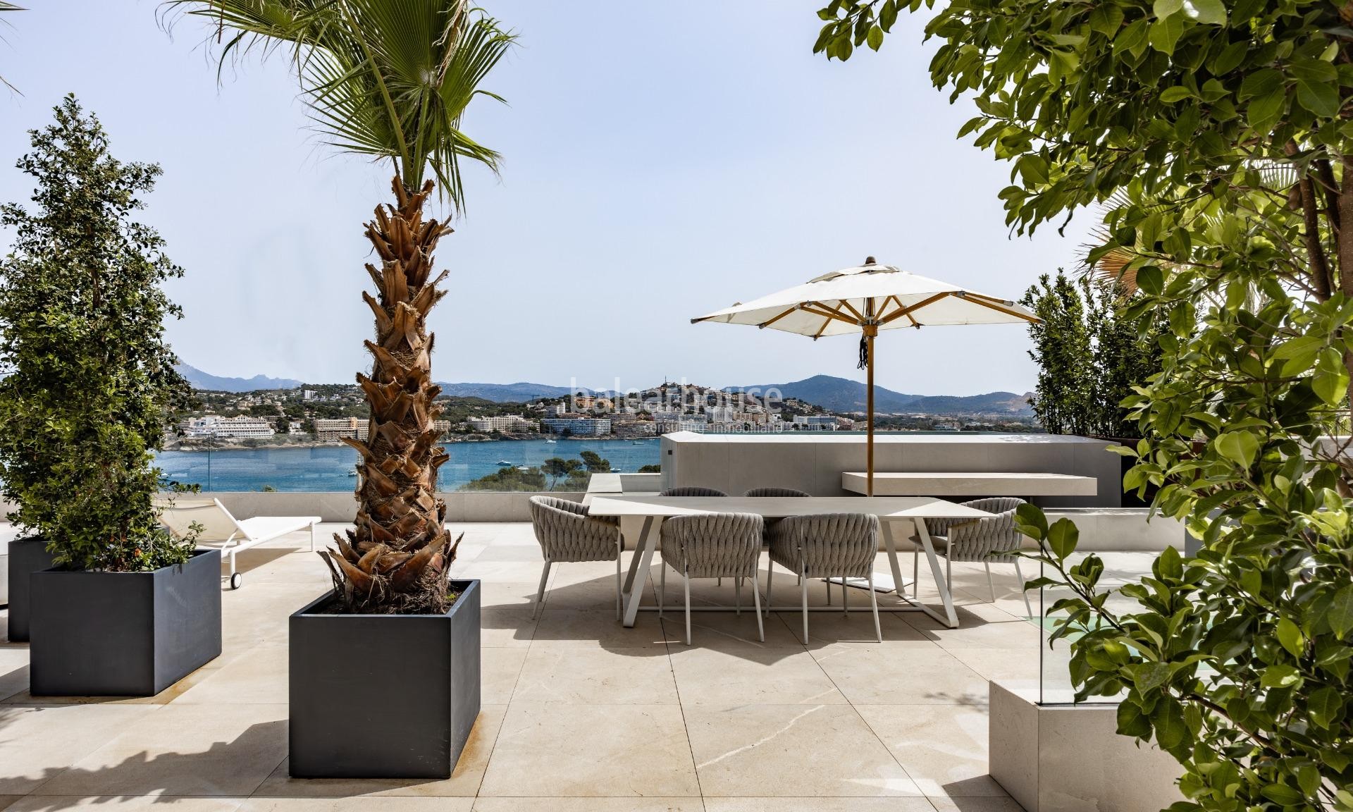 Excepcional villa de obra nueva con un diseño excepcional y fabulosas vistas al mar en Santa Ponsa