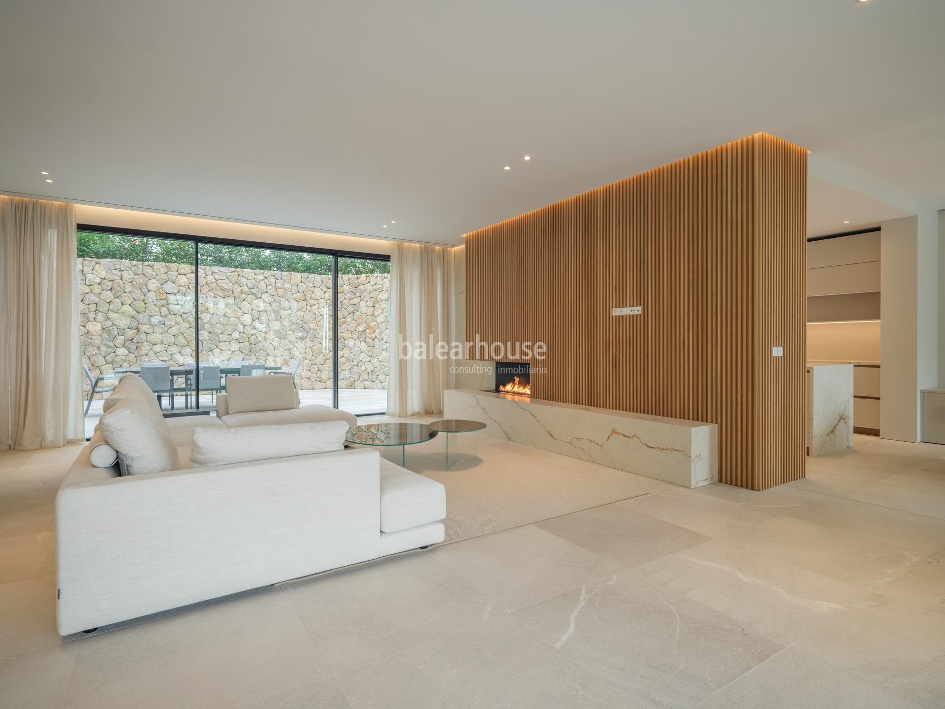 Moderna design and unobstructed views in this new build villa in the exclusive area of Son Vida