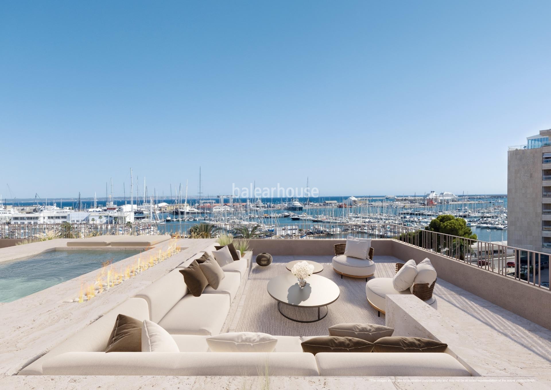 Stunning penthouse with terrace and sea views in an exclusive complex in Santa Catalina