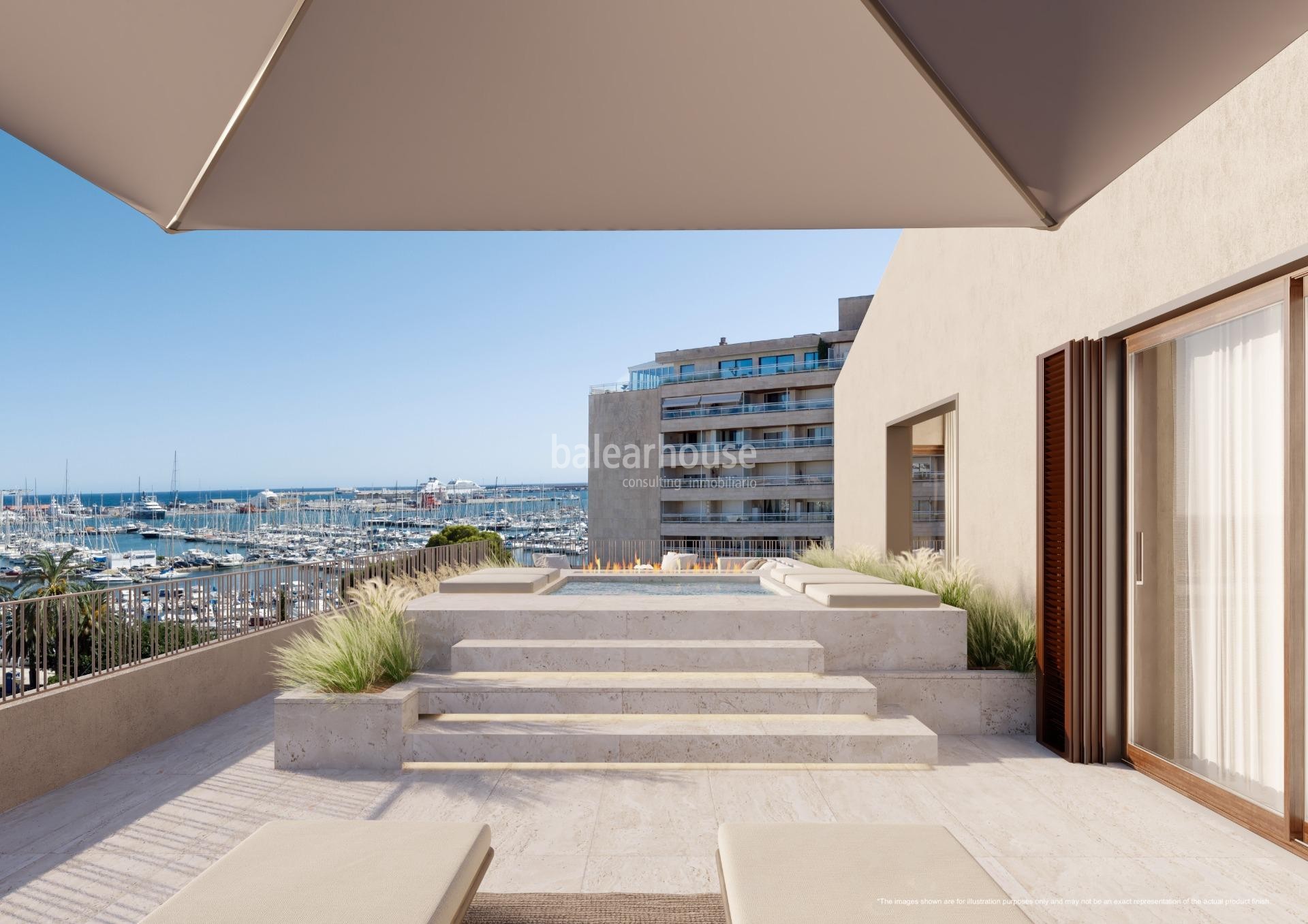 Impresionante ático con terraza y vistas al mar en un exclusivo complejo en Santa Catalina