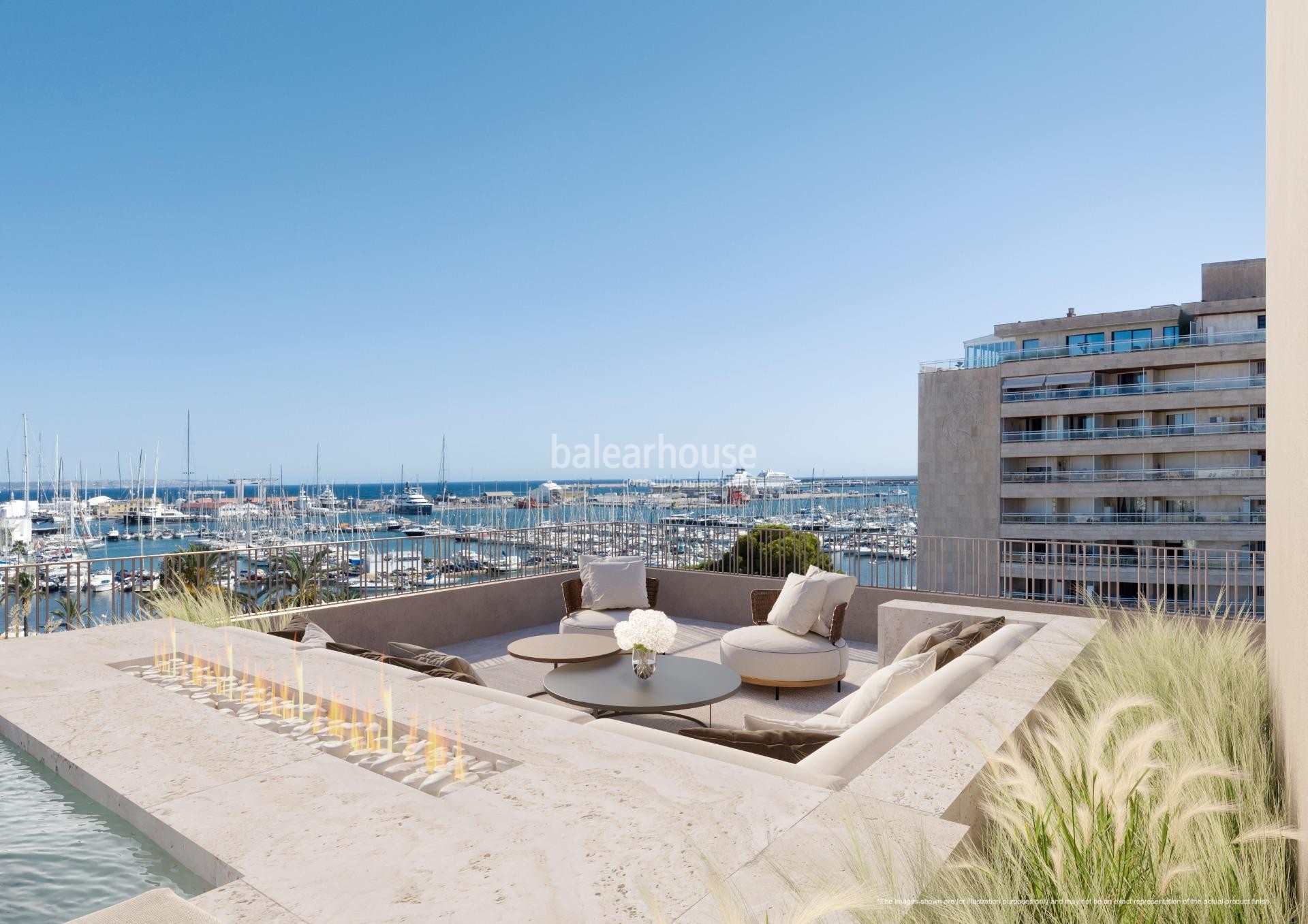 Impresionante ático con terraza y vistas al mar en un exclusivo complejo en Santa Catalina