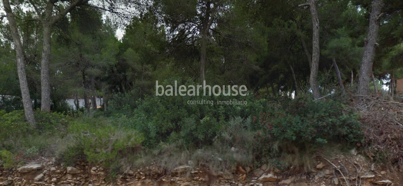 Fantástico terreno en la bonita zona costera de Sol de Mallorca para construir una villa unifamiliar