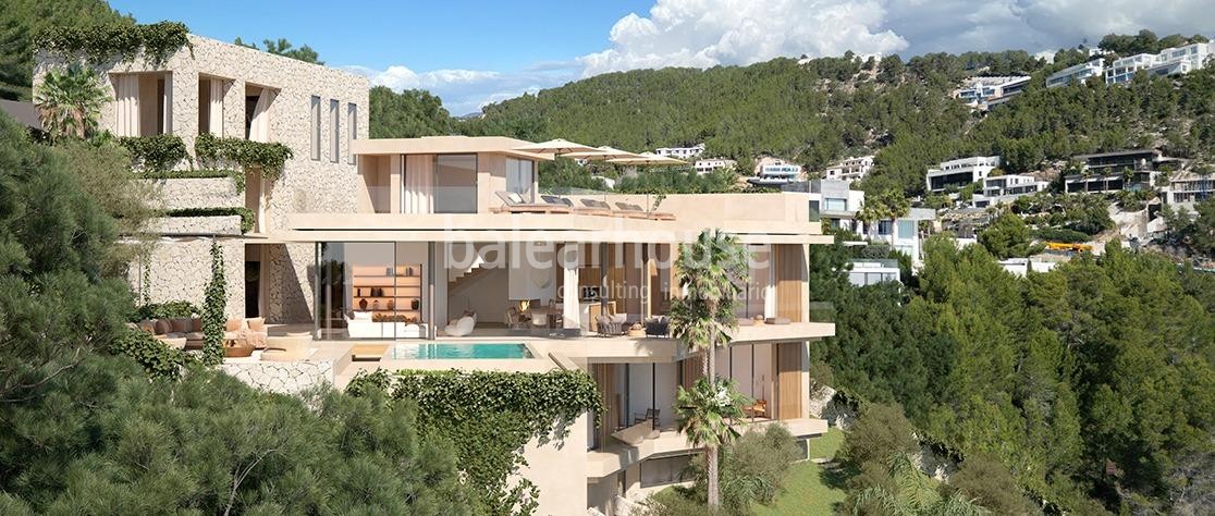 Excellent plot in Son Vida with project and unique views of the sea and Palma in Son Vida