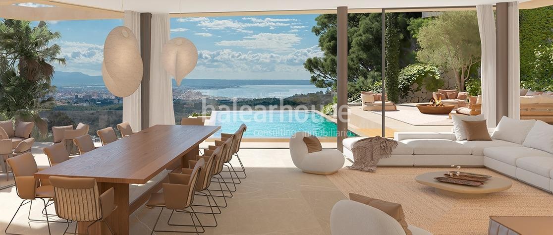 Excellent plot in Son Vida with project and unique views of the sea and Palma in Son Vida