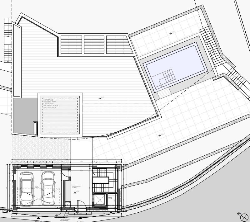 Ausgezeichnetes Grundstück in Son Vida mit Projekt und einzigartigem Blick auf das Meer und Palma in